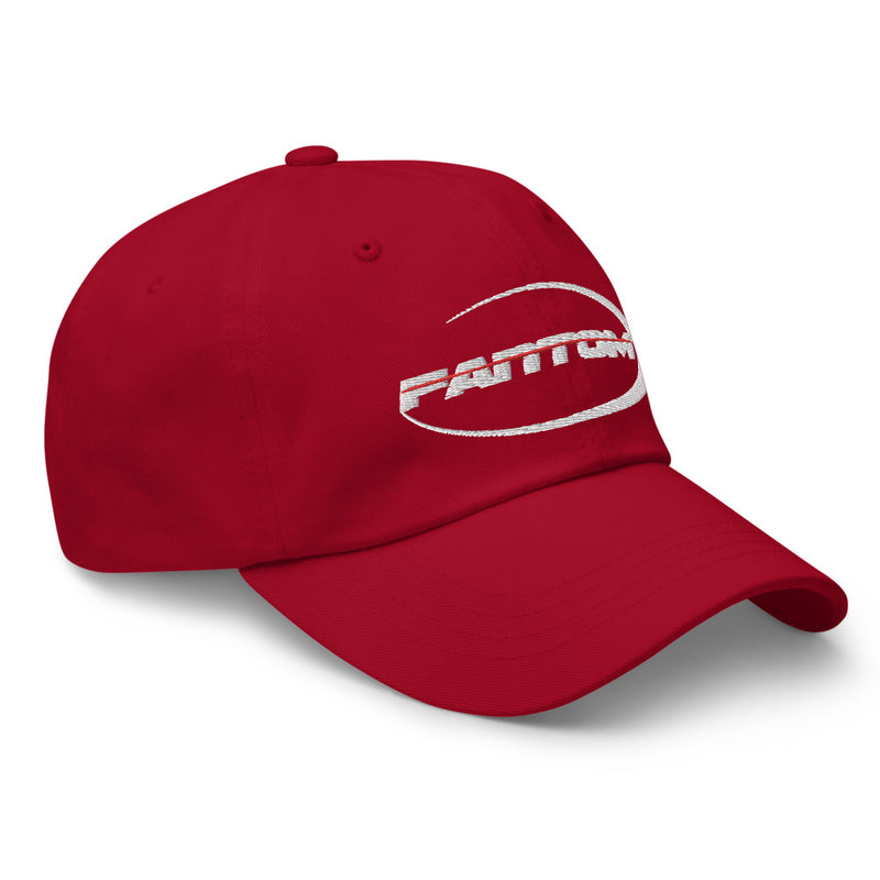 right cranberry red dad hat