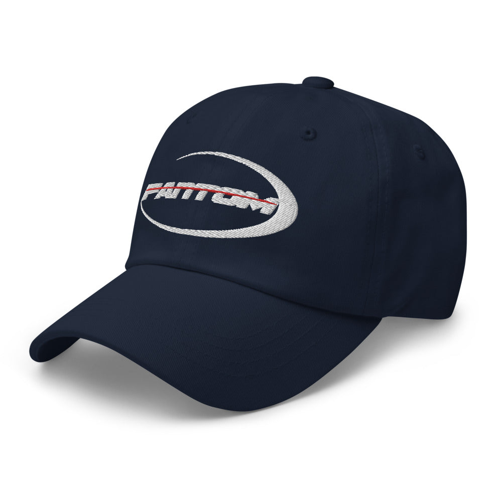 left navy blue dad hat