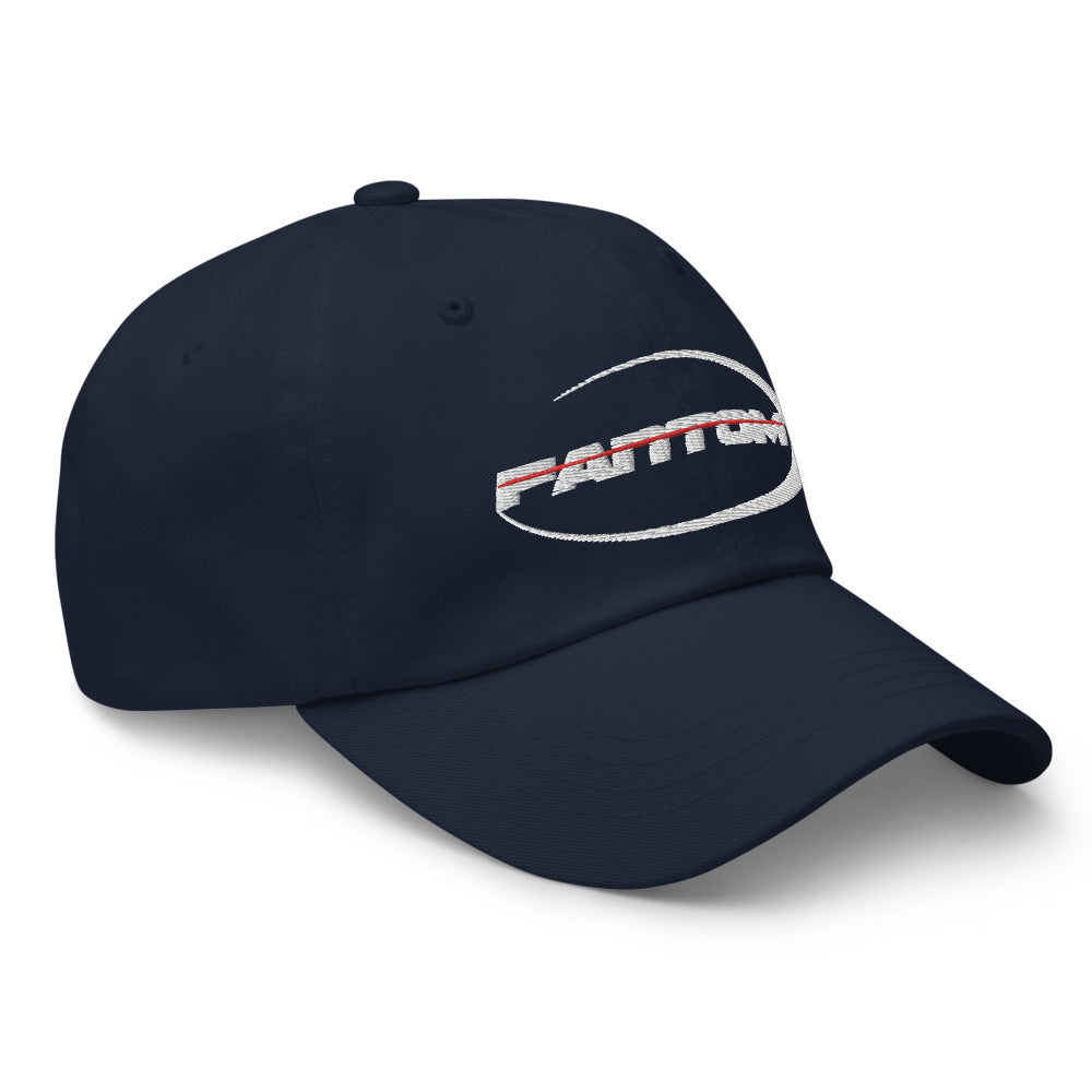 front navy blue dad hat